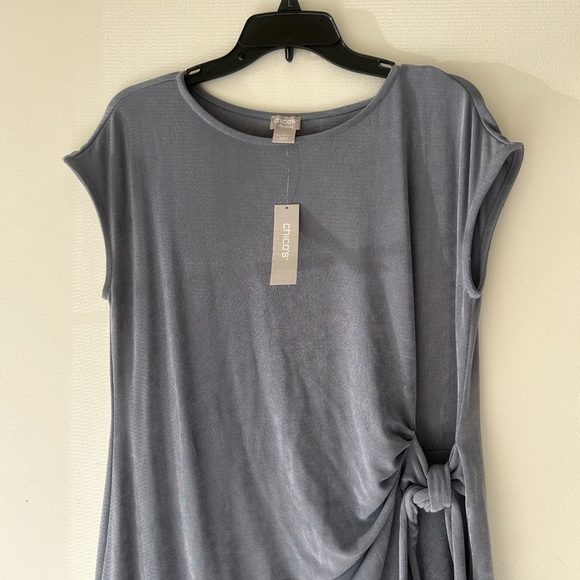 Chico's Gray Ribbed Top - Picture 3 of 11